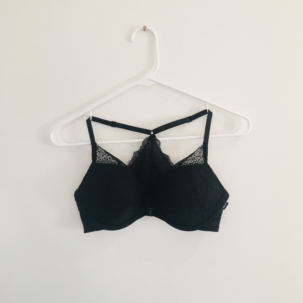 Pink Push Up Racerback Bra